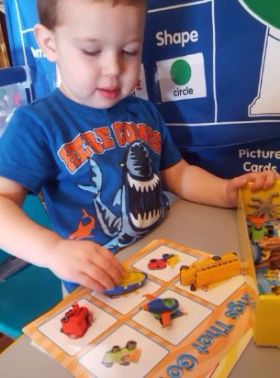 Child playing at day care