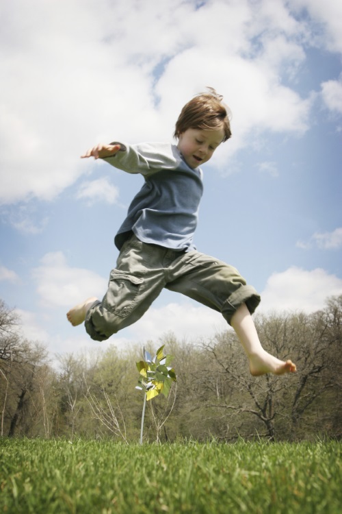 Child playing outside at day care